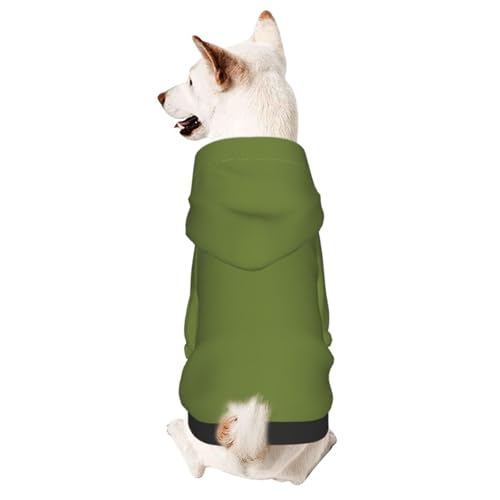 Hundekleidung für kleine Hunde – niedlicher Kapuzenpullover für kleine und mittelgroße Hunde und Katzen, Dunkelgrün von BOXILTD