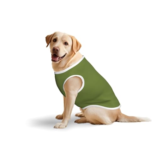 Hundekleidung für mittelgroße und große Hunde, weiche Baumwolle, für den täglichen Gebrauch, Spazierengehen, Dunkelgrün, Größe L, Blau, Gelb Hundekleidung für mittelgroße und große Hunde, weiche Baumwolle, für den täglichen Gebrauch, Spazierengehen, Dunkelgrün, Größe L, Blau, Gelb von BOXILTD