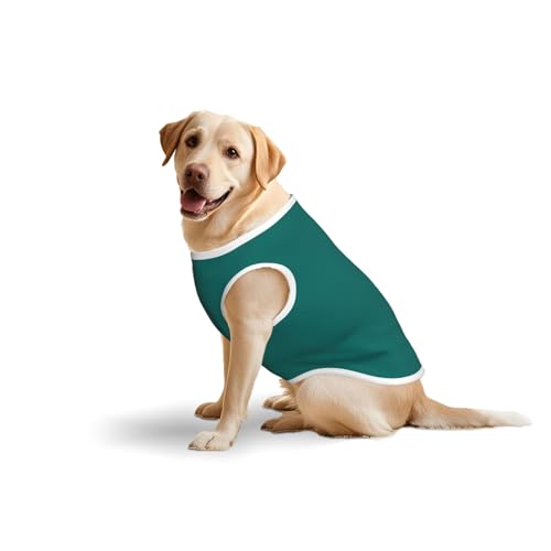 Hundekleidung für mittelgroße und große Hunde, weiche Baumwolle, für den täglichen Gebrauch, Spazierengehen, Naturgrün (groß, blau, gelb) von BOXILTD