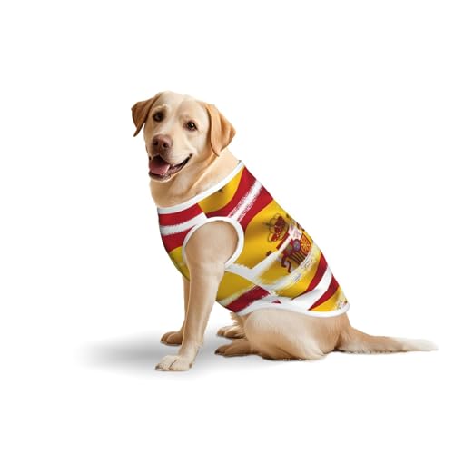 Hundekleidung mit Spanien-Flagge für mittelgroße und große Hunde, weiche Baumwolle, Haustierkleidung für den täglichen Gebrauch, Spazierengehen, Größe L, Blau, Gelb Hundekleidung mit Spanien-Flagge für mittelgroße und große Hunde, weiche Baumwolle, Haustierkleidung für den täglichen Gebrauch, Spazierengehen, Größe L, Blau, Gelb von BOXILTD