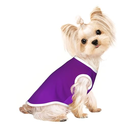 Hundeweste, leicht, dehnbar, weich, leicht, atmungsaktiv, für Welpen, kleine, mittelgroße Hunde, Kätzchen, Katzen, Dunkelviolett Hundeweste, leicht, dehnbar, weich, leicht, atmungsaktiv, für Welpen, kleine, mittelgroße Hunde, Kätzchen, Katzen, Dunkelviolett von BOXILTD