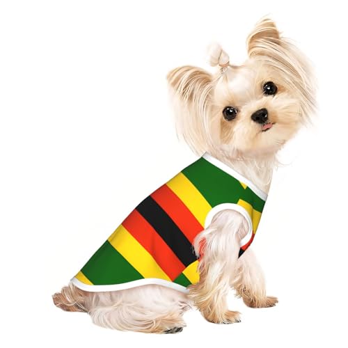 Hundeweste mit Flagge von Simbabwe, leicht, dehnbar, weich, leicht, atmungsaktiv, für Welpen, kleine, mittelgroße Hunde, Kätzchen, Katzen Hundeweste mit Flagge von Simbabwe, leicht, dehnbar, weich, leicht, atmungsaktiv, für Welpen, kleine, mittelgroße Hunde, Kätzchen, Katzen von BOXILTD