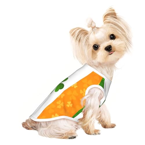 Hundeweste mit irischer Flagge, leicht, dehnbar, weich, leicht, atmungsaktiv, für Welpen, kleine, mittelgroße Hunde, Kätzchen, Katzen Hundeweste mit irischer Flagge, leicht, dehnbar, weich, leicht, atmungsaktiv, für Welpen, kleine, mittelgroße Hunde, Kätzchen, Katzen von BOXILTD