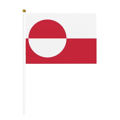 Kleine Grönland-Flagge, Mini-Handflaggen, ideal für Veranstaltungen im Freien, Teamgeist und Dekorationen, 14 x 20,8 cm Kleine Grönland-Flagge, Mini-Handflaggen, ideal für Veranstaltungen im Freien, Teamgeist und Dekorationen, 14 x 20,8 cm von BOXILTD