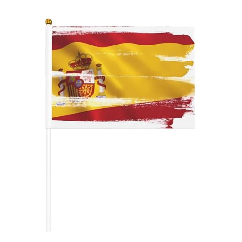 Kleine Spanien-Flagge, Mini-Handflaggen, ideal für Veranstaltungen im Freien, Teamgeist und Dekorationen, 14 x 20,8 cm Kleine Spanien-Flagge, Mini-Handflaggen, ideal für Veranstaltungen im Freien, Teamgeist und Dekorationen, 14 x 20,8 cm von BOXILTD