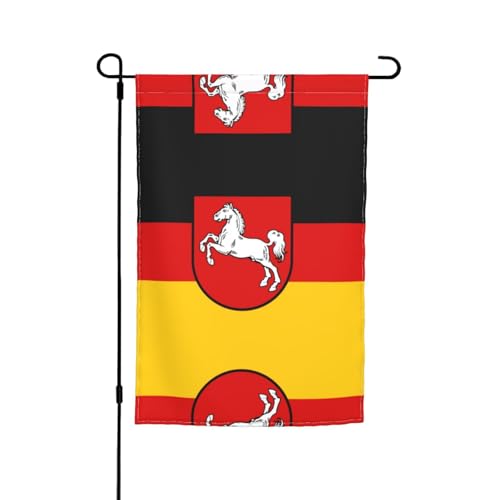 Niedersachsen-Gartenflagge, doppelseitige Sommerflagge für draußen, perfekte saisonale Dekoration, Gartenflagge, 30,5 x 45,7 cm Niedersachsen-Gartenflagge, doppelseitige Sommerflagge für draußen, perfekte saisonale Dekoration, Gartenflagge, 30,5 x 45,7 cm von BOXILTD