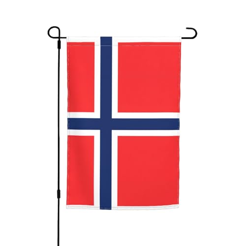 Norwegische Flagge, Gartenflagge, doppelseitige Sommer-Hofflagge für draußen, perfekte saisonale Dekoration, Gartenflagge, 30,5 x 45,7 cm Norwegische Flagge, Gartenflagge, doppelseitige Sommer-Hofflagge für draußen, perfekte saisonale Dekoration, Gartenflagge, 30,5 x 45,7 cm von BOXILTD