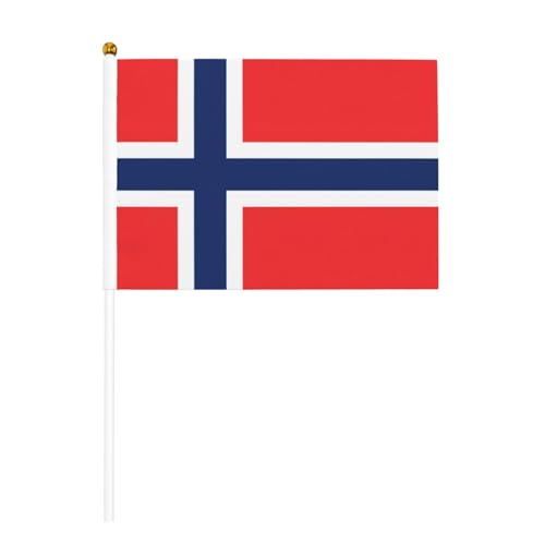 Norwegische Flagge, kleine Flaggen, Mini-Handflaggen, ideal für Veranstaltungen im Freien, Teamgeist und Dekorationen, 14 x 20,8 cm Norwegische Flagge, kleine Flaggen, Mini-Handflaggen, ideal für Veranstaltungen im Freien, Teamgeist und Dekorationen, 14 x 20,8 cm von BOXILTD