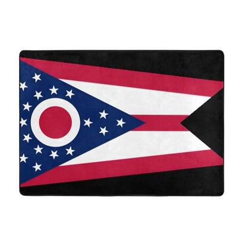 Ohio Staatsflaggen-Teppiche für Wohnzimmer, Schlafzimmer, weich und bequem, große Teppiche für Badezimmer und Außenbereich Ohio Staatsflaggen-Teppiche für Wohnzimmer, Schlafzimmer, weich und bequem, große Teppiche für Badezimmer und Außenbereich von BOXILTD