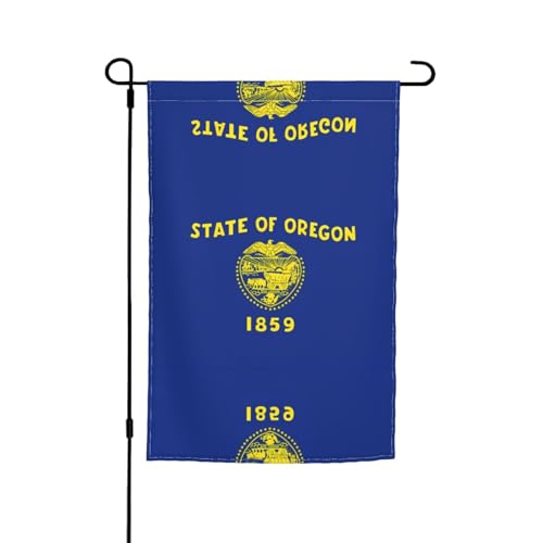 Oregon Staatsflagge, Gartenflagge, doppelseitige Sommer-Hofflagge für draußen, perfekte saisonale Dekoration, Gartenflagge, 30,5 x 45,7 cm von BOXILTD