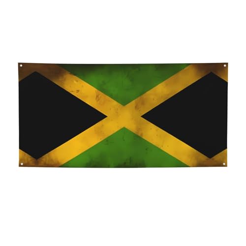 Partybanner mit alter jamaikanischer Flagge, Outdoor-Flaggen & Festival-Dekorationen für Geburtstag, Halloween, Weihnachten & Partydekoration Partybanner mit alter jamaikanischer Flagge, Outdoor-Flaggen & Festival-Dekorationen für Geburtstag, Halloween, Weihnachten & Partydekoration von BOXILTD