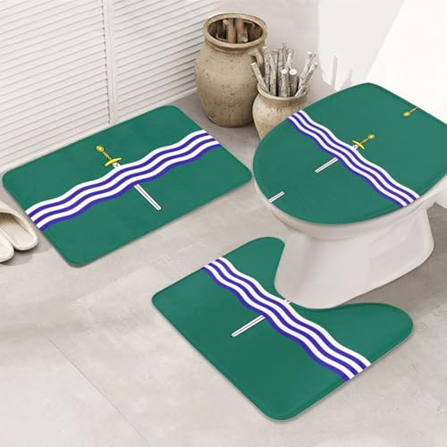 Peterborough Flag 3-teiliges Badezimmerteppich-Set - rutschfeste ultraweiche Teppichmatten, geeignet für Badezimmer, Toiletten, Badewannen, Duschen, Schwarz Peterborough Flag 3-teiliges Badezimmerteppich-Set - rutschfeste ultraweiche Teppichmatten, geeignet für Badezimmer, Toiletten, Badewannen, Duschen, Schwarz von BOXILTD