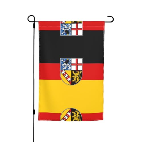 Saarlandflaggen Gartenflaggen – doppelseitige Sommer-Hofflagge für draußen, perfekte saisonale Dekoration, Gartenflagge, 30,5 x 45,7 cm Saarlandflaggen Gartenflaggen – doppelseitige Sommer-Hofflagge für draußen, perfekte saisonale Dekoration, Gartenflagge, 30,5 x 45,7 cm von BOXILTD