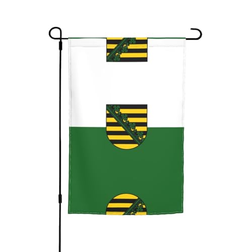 Sachsenflagge Gartenflaggen – doppelseitige Sommer-Hofflagge für draußen, perfekte saisonale Dekoration, Gartenflagge, 30,5 x 45,7 cm Sachsenflagge Gartenflaggen – doppelseitige Sommer-Hofflagge für draußen, perfekte saisonale Dekoration, Gartenflagge, 30,5 x 45,7 cm von BOXILTD