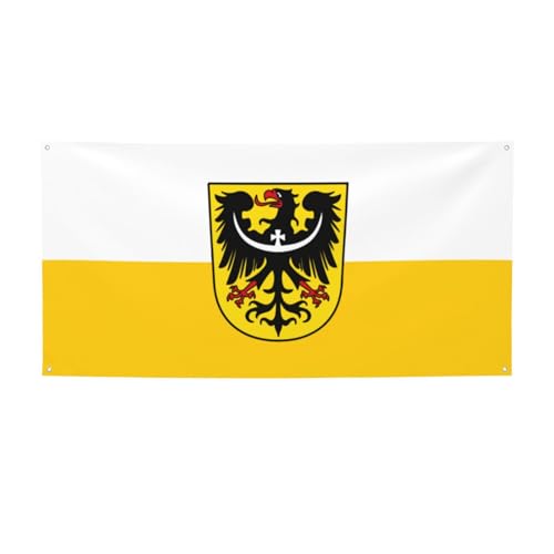 Schlesische Flagge Party Banner - Outdoor Flaggen & Festival Dekorationen für Geburtstag, Halloween, Weihnachten & Party Dekoration Schlesische Flagge Party Banner - Outdoor Flaggen & Festival Dekorationen für Geburtstag, Halloween, Weihnachten & Party Dekoration von BOXILTD