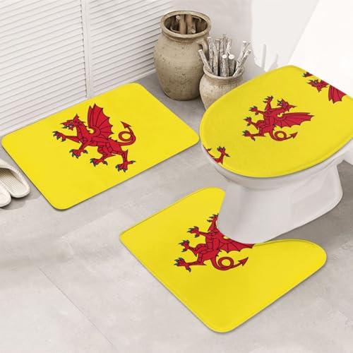 Somerset County Flag 3-teiliges Badezimmerteppich-Set – rutschfeste ultraweiche Teppichmatten, geeignet für Badezimmer, Toiletten, Badewannen, Duschen, Schwarz Somerset County Flag 3-teiliges Badezimmerteppich-Set – rutschfeste ultraweiche Teppichmatten, geeignet für Badezimmer, Toiletten, Badewannen, Duschen, Schwarz von BOXILTD