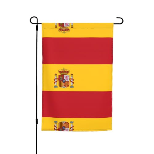 Spanische Flagge, Gartenflagge, doppelseitige Sommer-Hofflagge für draußen, perfekte saisonale Dekoration, Gartenflagge, 30,5 x 45,7 cm Spanische Flagge, Gartenflagge, doppelseitige Sommer-Hofflagge für draußen, perfekte saisonale Dekoration, Gartenflagge, 30,5 x 45,7 cm von BOXILTD