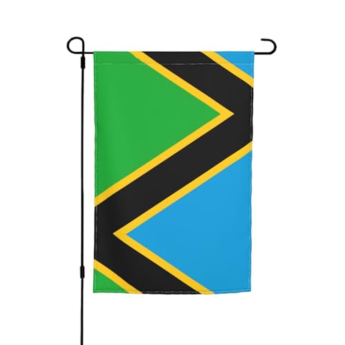 Tansania-Flagge, Gartenflagge, doppelseitige Sommer-Hofflagge für draußen, perfekte saisonale Dekoration, Gartenflagge, 30,5 x 45,7 cm Tansania-Flagge, Gartenflagge, doppelseitige Sommer-Hofflagge für draußen, perfekte saisonale Dekoration, Gartenflagge, 30,5 x 45,7 cm von BOXILTD