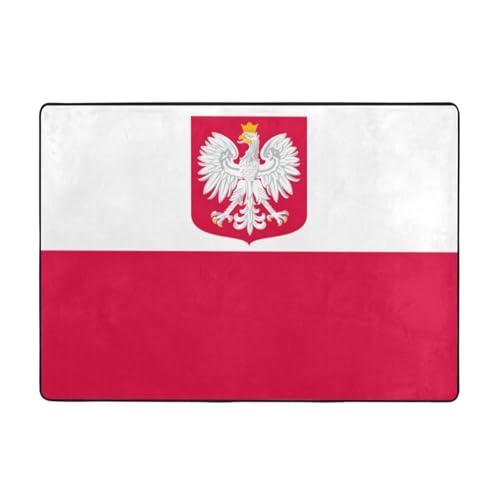 Teppiche mit Flagge von Polen, für Wohnzimmer, Schlafzimmer, weich und bequem, große Teppiche für Badezimmer und Außenbereich Teppiche mit Flagge von Polen, für Wohnzimmer, Schlafzimmer, weich und bequem, große Teppiche für Badezimmer und Außenbereich von BOXILTD