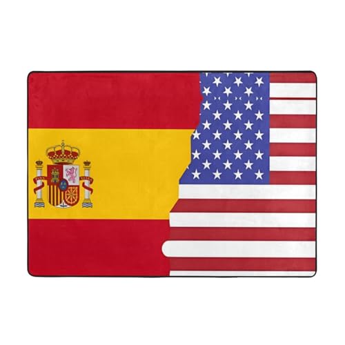 Teppiche mit amerikanischer Spanien-Flagge für Wohnzimmer, Schlafzimmer, weich und bequem, große Teppiche für Badezimmer und Außenbereich Teppiche mit amerikanischer Spanien-Flagge für Wohnzimmer, Schlafzimmer, weich und bequem, große Teppiche für Badezimmer und Außenbereich von BOXILTD