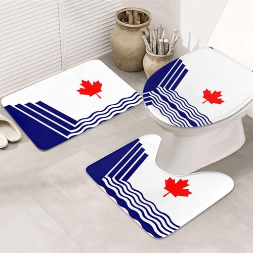 The Flag of Scarborough 3-teiliges Badezimmerteppich-Set, rutschfeste, ultraweiche Teppichmatten, geeignet für Badezimmer, Toiletten, Badewannen, Duschen, Schwarz The Flag of Scarborough 3-teiliges Badezimmerteppich-Set, rutschfeste, ultraweiche Teppichmatten, geeignet für Badezimmer, Toiletten, Badewannen, Duschen, Schwarz von BOXILTD