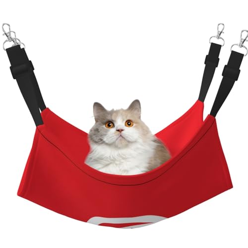 Tunesische Flagge Haustier Hängematte für Katzen - Perfekte Katzenfensterhängematte für große Katzen, Frettchen, Kaninchen & Kleintiere, Schwarz von BOXILTD