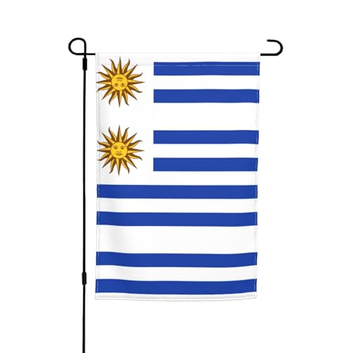 Uruguay-Gartenflaggen – doppelseitige Sommer-Hofflagge für draußen, perfekte saisonale Dekoration, Gartenflagge, 30,5 x 45,7 cm von BOXILTD