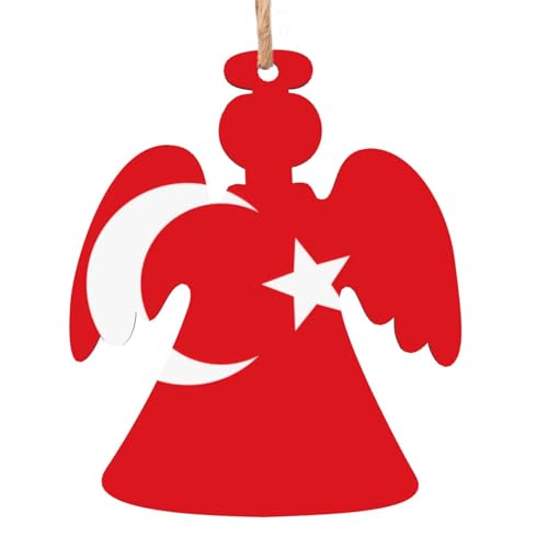 Weihnachtsschmuck aus Holz mit Flagge der Türkei – Feiertagsdekoration, geeignet für Weihnachten, Halloween und Erntedankfest Weihnachtsschmuck aus Holz mit Flagge der Türkei – Feiertagsdekoration, geeignet für Weihnachten, Halloween und Erntedankfest von BOXILTD