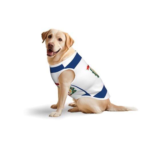 West Virginia-Flagge, Hundekleidung für mittelgroße und große Hunde, weiche Baumwolle, Haustierkleidung für den täglichen Gebrauch, Spazierengehen, Größe L, Blau, Gelb West Virginia-Flagge, Hundekleidung für mittelgroße und große Hunde, weiche Baumwolle, Haustierkleidung für den täglichen Gebrauch, Spazierengehen, Größe L, Blau, Gelb von BOXILTD