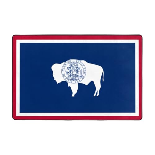 Wyoming Fußmatte mit Staatsflagge, rutschfeste Teppiche für den Eingangsbereich, rutschfeste Bodenmatte mit Memory-Schaum-Kissen Wyoming Fußmatte mit Staatsflagge, rutschfeste Teppiche für den Eingangsbereich, rutschfeste Bodenmatte mit Memory-Schaum-Kissen von BOXILTD