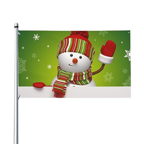 BOXIMIAO Weihnachts-Schneemann-Flagge, 90 x 152 cm, Polyester, doppelseitig, Banner für Hof, Rasen, Veranda, Balkon, Heimdekorationen BOXIMIAO Weihnachts-Schneemann-Flagge, 90 x 152 cm, Polyester, doppelseitig, Banner für Hof, Rasen, Veranda, Balkon, Heimdekorationen von BOXIMIAO