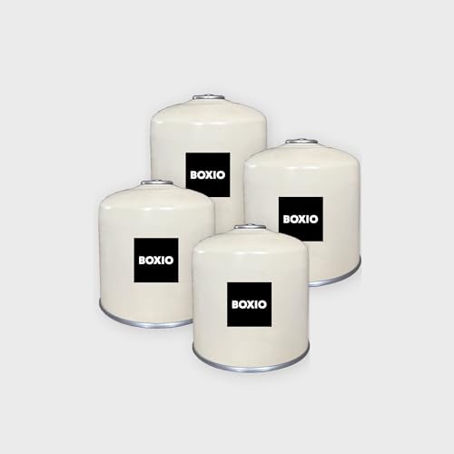 BOXIO - Gas: 500g Gaskartusche mit Schraubgewinde für Campingkocher und ideal Cook - Butan-Propan-Mix Schraubkartusche EN 417 mit Camping Gas (4) von BOXIO
