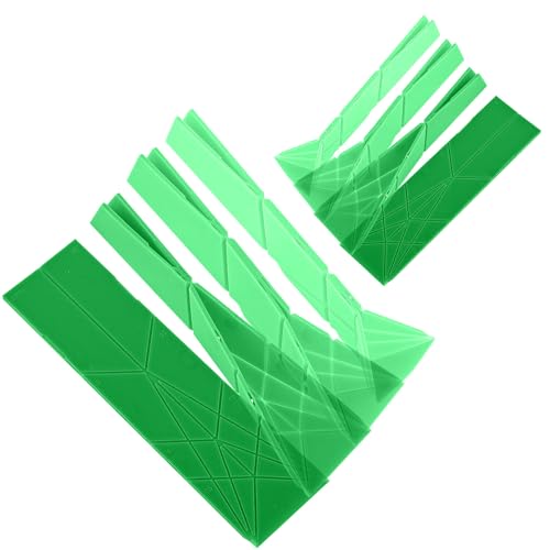 2 Stück 3-in-1 Polygon-Messlöffel, 6 Verschiedene Größen Faltbar Flach Magnetische Messlöffel für Flüssigkeiten Trockene Zutaten Multifunktion Küchenhelfer (Grün) von BOXOB