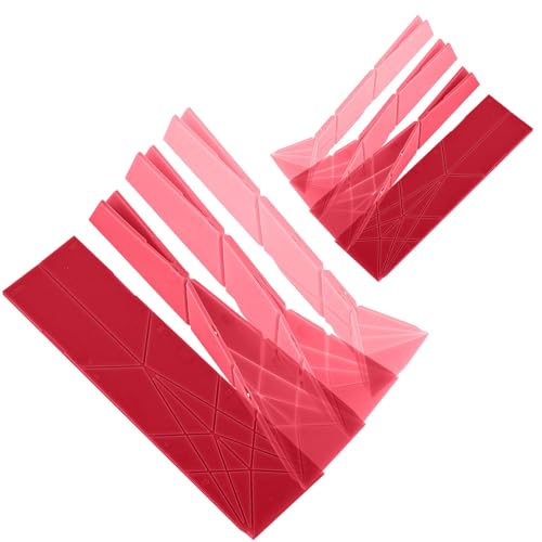 2 Stück 3-in-1 Polygon-Messlöffel, 6 Verschiedene Größen Faltbar Flach Magnetische Messlöffel für Flüssigkeiten Trockene Zutaten Multifunktion Küchenhelfer (Rot) von BOXOB