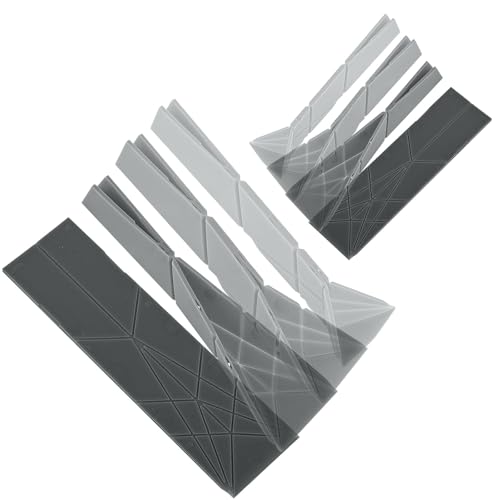 2 Stück 3-in-1 Polygon-Messlöffel, 6 Verschiedene Größen Faltbar Flach Magnetische Messlöffel für Flüssigkeiten Trockene Zutaten Multifunktion Küchenhelfer (Schwarz) von BOXOB