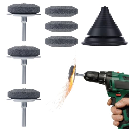 3stk Rasenmäher-Messerschärfer-Set, Universell Metallbasis Rasenmäher-Messerschärfer mit Schärfstein-Ersatz & Auswuchtgewicht Gartengerät für Elektro-/Handbohrmaschinen 3stk Rasenmäher-Messerschärfer-Set, Universell Metallbasis Rasenmäher-Messerschärfer mit Schärfstein-Ersatz & Auswuchtgewicht Gartengerät für Elektro-/Handbohrmaschinen von BOXOB