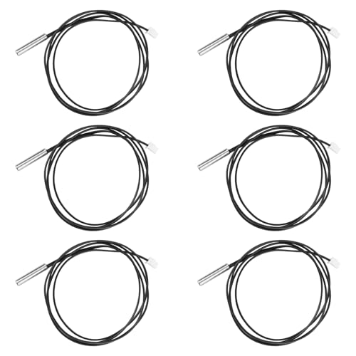 6 Stück Temperatursensor Sonde, 1 m 10 K Thermistor-Temperatursensor 3950 NTC Temperatursensor-Verlängerungskabel Temperatursensorgerät für Kühlschrank Klimaanlage Thermostat 6 Stück Temperatursensor Sonde, 1 m 10 K Thermistor-Temperatursensor 3950 NTC Temperatursensor-Verlängerungskabel Temperatursensorgerät für Kühlschrank Klimaanlage Thermostat von BOXOB