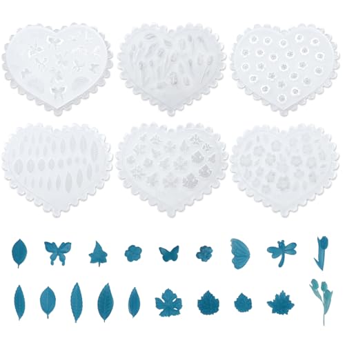 6stk Silikonformen Polymer-Ton, Tonformen Basteln Schmetterling Blume Blätter Mini-Silikonformen Ton Formen Silikon Polymer-Tonformen Herstellung Schmuck Ohrringen Selbermachen Dekorieren 6stk Silikonformen Polymer-Ton, Tonformen Basteln Schmetterling Blume Blätter Mini-Silikonformen Ton Formen Silikon Polymer-Tonformen Herstellung Schmuck Ohrringen Selbermachen Dekorieren von BOXOB