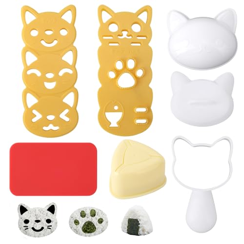 7 Teiliges Reisbällchen-Formenset in Katzenform, Süße Sushi-Form in Katzenform und Dreiecksform mit Gummiunterlage DIY-Reisbällchen und Sushi Maker Werkzeugset 7 Teiliges Reisbällchen-Formenset in Katzenform, Süße Sushi-Form in Katzenform und Dreiecksform mit Gummiunterlage DIY-Reisbällchen und Sushi Maker Werkzeugset von BOXOB