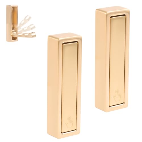 BOXOB 2 Stück Faltbare Goldene Wandhaken, Robuste Gebürstete Goldene Wandhalterung Faltbare Kleiderhaken zum Aufhängen von Bademänteln Mänteln Handtüchern Rucksäcken und Hüten (Rechteckig) von BOXOB