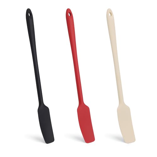 BOXOB 3 Stück Silikon Spatel, Hitzebeständig und Antihaftbeschichtet Marmeladenspatel mit langem Griff zum Backen Kuchen Zuckerguss Marmeladenmixer und für die Verwendung in der Küche BOXOB 3 Stück Silikon Spatel, Hitzebeständig und Antihaftbeschichtet Marmeladenspatel mit langem Griff zum Backen Kuchen Zuckerguss Marmeladenmixer und für die Verwendung in der Küche von BOXOB