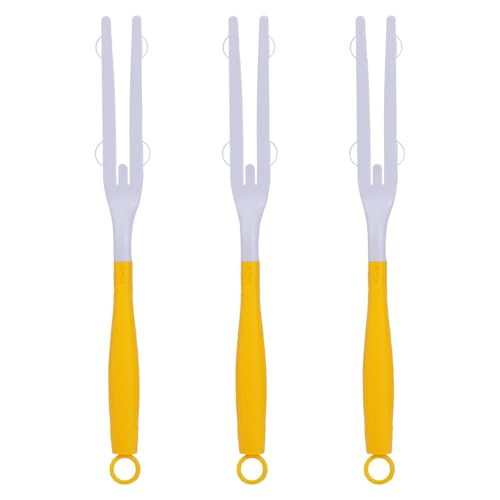 BOXOB 3st Staubwedel Griff, Abnehmbar Griff für Staubwedel Mop Kunststoff Verlängerte Mopp Verlängerungsgriffe Ersatzgriff für Einfache Reinigung (Gelb) von BOXOB