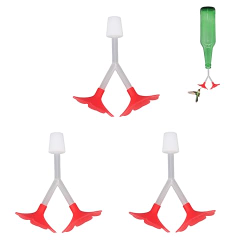 BOXOB 3stk Kolibri-Futterrohr und Stopfen, Rotes Florales Doppelkopf-Kolibri-Futterrohr mit Stopfen für Den Außenbereich zum Herstellen Ihrer Eigenen Vogelfutterspender BOXOB 3stk Kolibri-Futterrohr und Stopfen, Rotes Florales Doppelkopf-Kolibri-Futterrohr mit Stopfen für Den Außenbereich zum Herstellen Ihrer Eigenen Vogelfutterspender von BOXOB