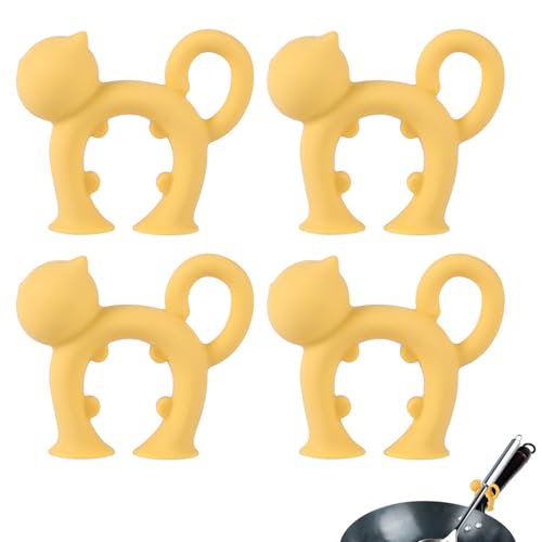 BOXOB 4st Löffelhalter für Topf, Katzenform Silikon Spatelhalter Gestell Süß Hitzebeständig Utensilienablage Küchenhelfer für Küchengeschirr Topfuntersetzer Überkoch-Stopper BOXOB 4st Löffelhalter für Topf, Katzenform Silikon Spatelhalter Gestell Süß Hitzebeständig Utensilienablage Küchenhelfer für Küchengeschirr Topfuntersetzer Überkoch-Stopper von BOXOB