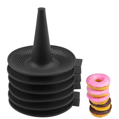 BOXOB 6stk Donutform Klein zum Backen, Schwarz Silikon Bagel-Maker-Pfanne Antihaftbeschichtet Gebäckformen Backgeschirr-Zubehör für Hobbybäcker BOXOB 6stk Donutform Klein zum Backen, Schwarz Silikon Bagel-Maker-Pfanne Antihaftbeschichtet Gebäckformen Backgeschirr-Zubehör für Hobbybäcker von BOXOB