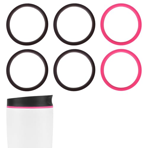 BOXOB 6stk Teilige Ersatz-Silikondichtung für Owala Smoothsip, Auslaufsicherer Dichtungsersatz Kompatibel mit Owala Smoothsip 12oz/20oz Slider Isoliertem Edelstahl-Kaffeebecher von BOXOB