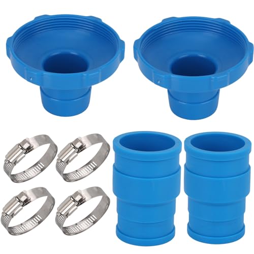 BOXOB 8stk Teiliges Pool-Vakuumschlauch-Adapter-Set, Blauer Pool-Skimmer-Schlauchanschluss mit Klemmen Kompatibel mit Oberirdischem Intex-Schwimmbeckenzubehör BOXOB 8stk Teiliges Pool-Vakuumschlauch-Adapter-Set, Blauer Pool-Skimmer-Schlauchanschluss mit Klemmen Kompatibel mit Oberirdischem Intex-Schwimmbeckenzubehör von BOXOB