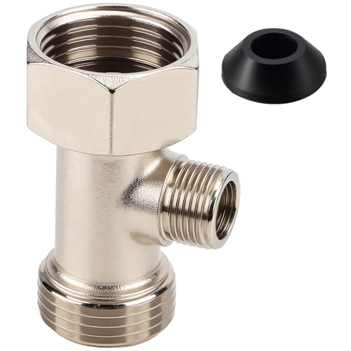 BOXOB Bidet-T-Adapter, 7/8"x7/8x3/8" 3-Wege-Adapter oder T-Stück mit Dichtung WC-Wasserhahn-Verteiler Duschkopfventil Bidet-Aufsatz für Wohnmobil und Toiletten-Umstellschlauchanschluss BOXOB Bidet-T-Adapter, 7/8"x7/8x3/8" 3-Wege-Adapter oder T-Stück mit Dichtung WC-Wasserhahn-Verteiler Duschkopfventil Bidet-Aufsatz für Wohnmobil und Toiletten-Umstellschlauchanschluss von BOXOB