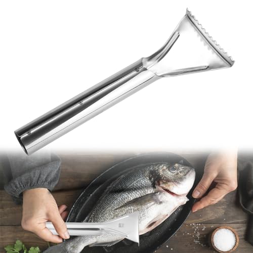 BOXOB Scharfer Fischschupper aus Edelstahl, Trgbarer Sägezahn Fischschuppenentferner Schnellentkalker Werkzeug für Familienküchen Fischmärkte BOXOB Scharfer Fischschupper aus Edelstahl, Trgbarer Sägezahn Fischschuppenentferner Schnellentkalker Werkzeug für Familienküchen Fischmärkte von BOXOB