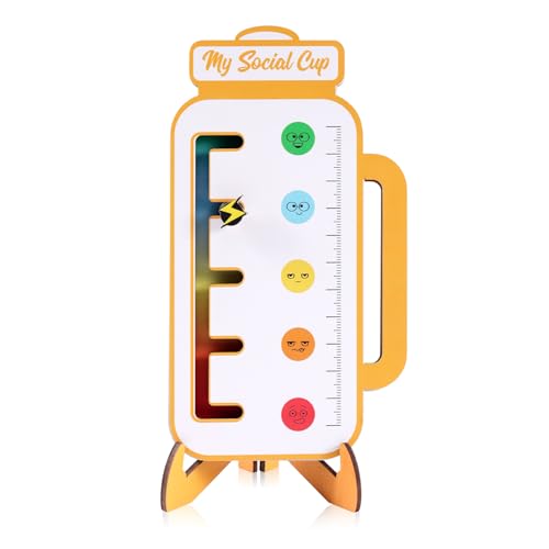 BOXOB Social Battery Slider Schreibtisch-Ornament, Interaktiv Stimmungsregler Diagramm Gefühlsrad Indikator für Soziale Interaktion Tool für Emotionale Diskussionen Büro Schule Heim-Desktop-Dekor BOXOB Social Battery Slider Schreibtisch-Ornament, Interaktiv Stimmungsregler Diagramm Gefühlsrad Indikator für Soziale Interaktion Tool für Emotionale Diskussionen Büro Schule Heim-Desktop-Dekor von BOXOB